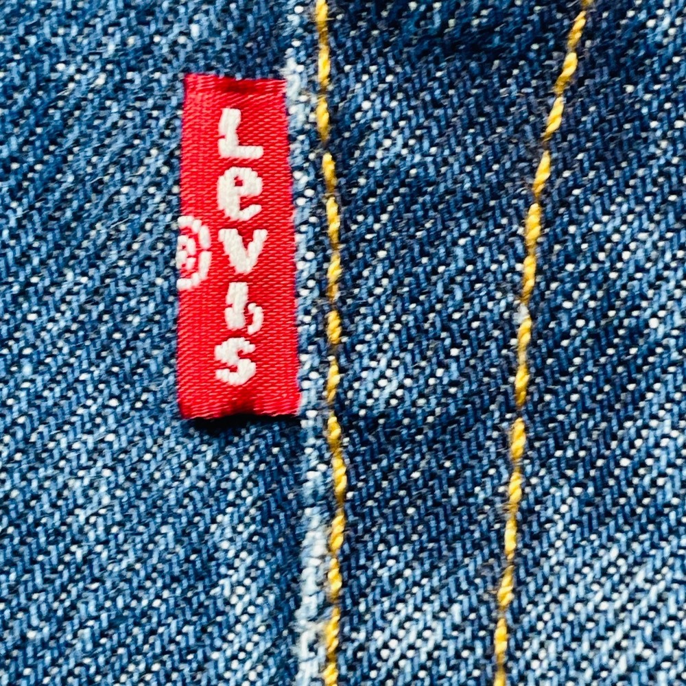 Levi's 501 Men's Measured W30 L30 Blue Button Fly Straight Jeans Red Tab 30x30 - Picture 4 of 16